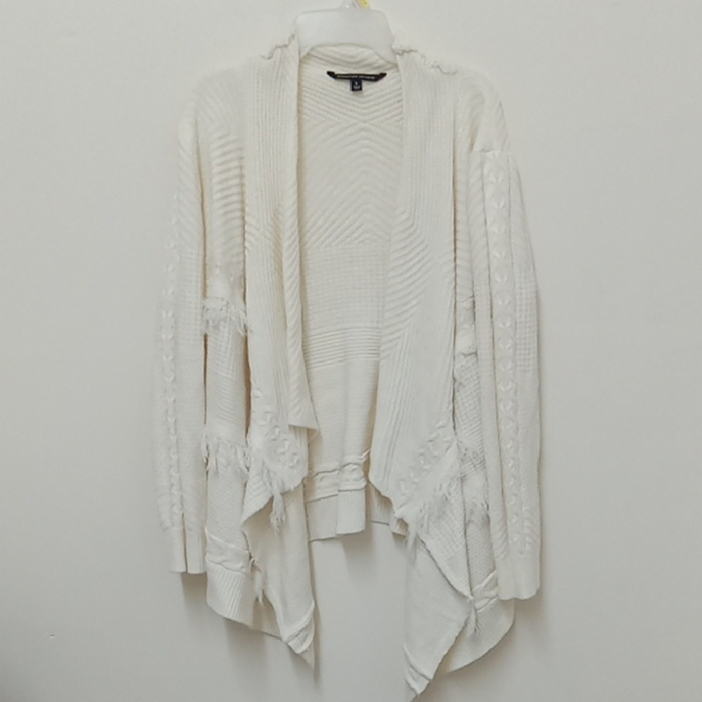 *Final Price* White Ivory Waterfall Fringe Sweater